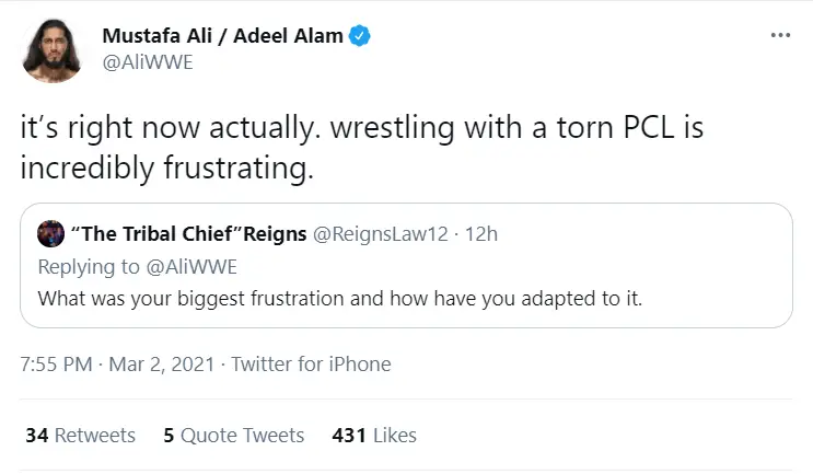 Ali tweet